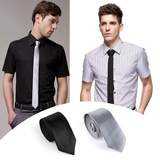 ภาพขนาดย่อของสินค้าเนคไท ผู้ชาย สลิม 5 Colors Very Cheap  Casual Slim Plain Mens Solid Skinny Neck Party wedding Tie Silk Necktie