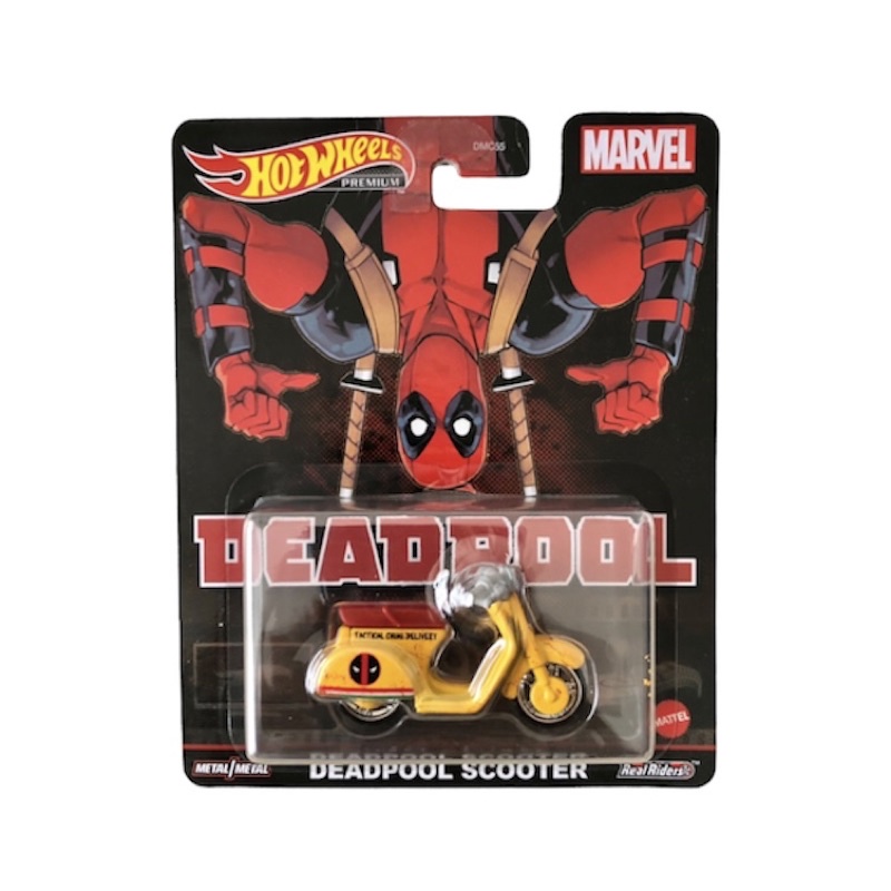 Hot Wheels 2021 Premium Retro Entertainment - Marvel Deadpool Scooter - Scala 1:64