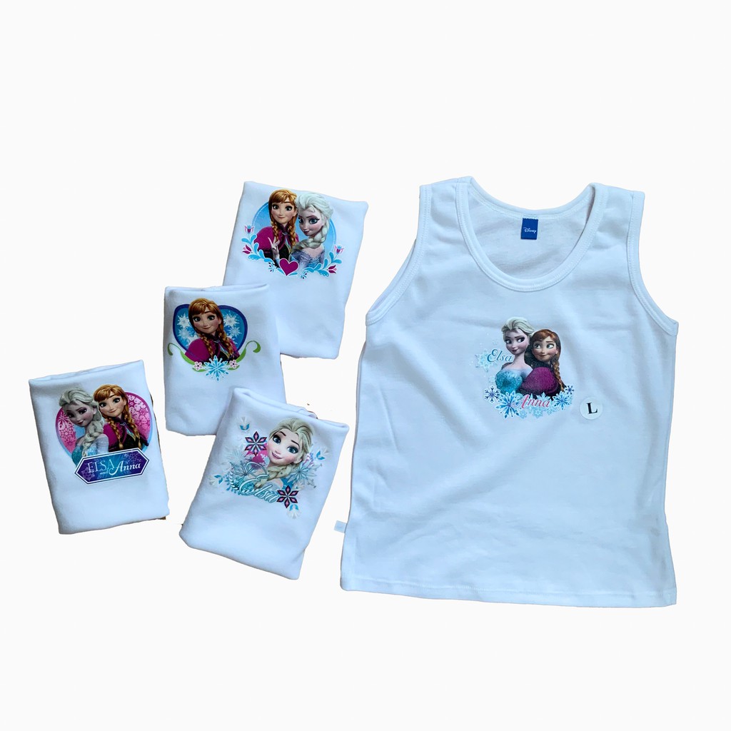 elsa-เสื้อกล้ามเด็ก-สกรีนลายการ์ตูนเอลซ่าแอนน่า-งานลิขสิทธิ์แท้-ไซส์-m-l-xl