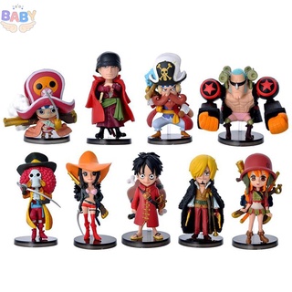 ฟิกเกอร์ PVC อนิเมะวันพีช Luffy Zoro Sanji Nami Robin 9 ชิ้น Shopcyc1817