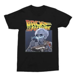 เสื้อยืดโอเวอร์ไซส์GILDAN เสื้อยืด พิมพ์ลายภาพยนตร์ Back To The Future 02 80S Marty McflyS-3XL