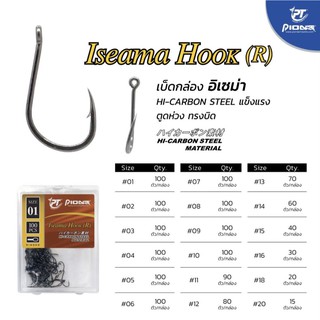 เบ็ดกล่อง Pioneer ทรง Iseama Hook (R) เบอร์01-20