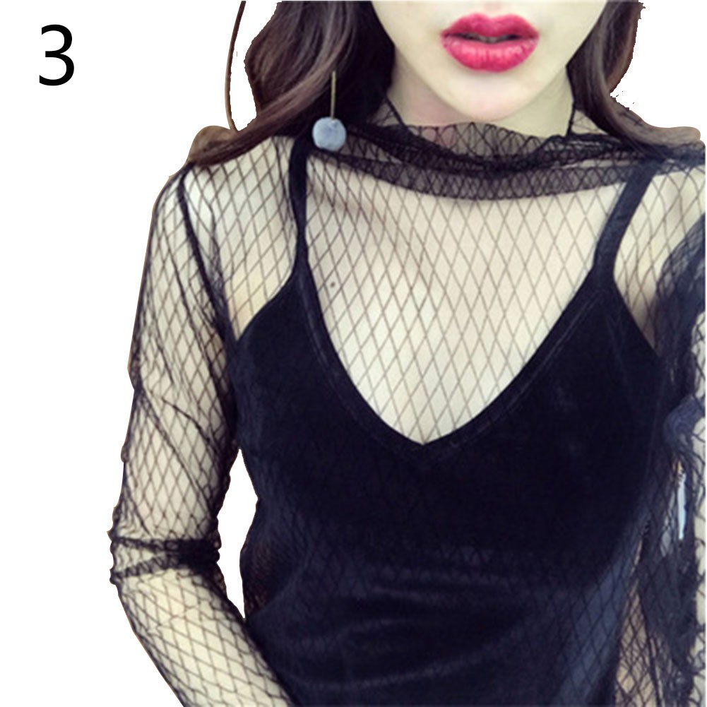 ภาพสินค้าเสื้อตาข่ายซีทรู แขนยาว สไตล์เซ็กซี่ สำหรับผู้หญิง จากร้าน fashionleader.th บน Shopee ภาพที่ 6