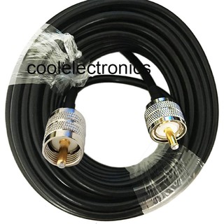 Rg58 50-3 Coaxial สายเคเบิ้ล Pl259 Uhf Male To Uhf Male อะแดปเตอร์เชื่อมต่อ Rf Coax Ham วิทยุ 50Ohm 50 ซม. 1/2/3/5 ม. 10 ม. 15 ม. 20 ม.