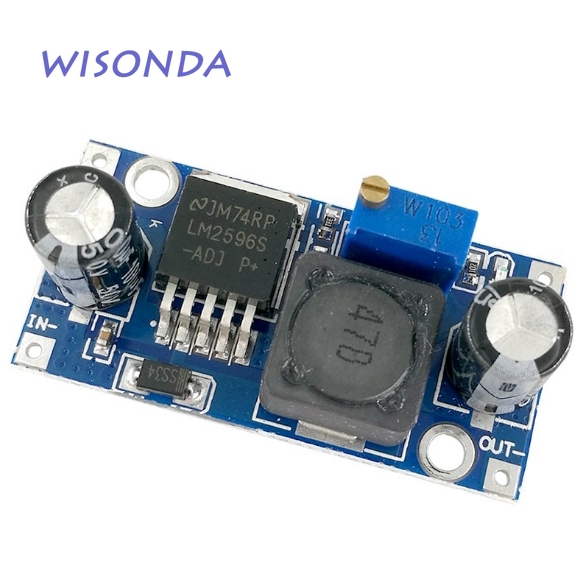 โมดูลควบคุมแรงดันไฟฟ้า LM2596 Regulator Tegan LM2596S Adj DC-DC 3A 1 ...