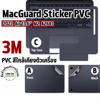 พร้อมส่ง🇹🇭สติกเกอร์กันรอยตัวเครื่องPVC New MB 2022 Air 13.6” M2 A2681 MacGuard sticker กาว3Mไม่มีคราบกาว กันรอยขีดข่วน