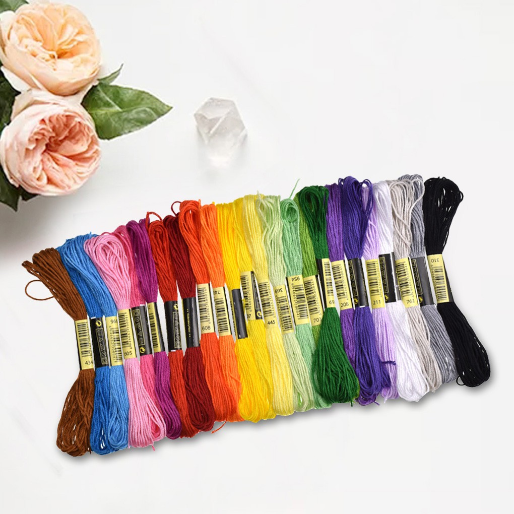 Embroidery Thread Embroidery String 50/36/24/8 Colors Cotton Embroidery  Threads for Cross Stitch Threads Bracelet Yarn Craft Floss