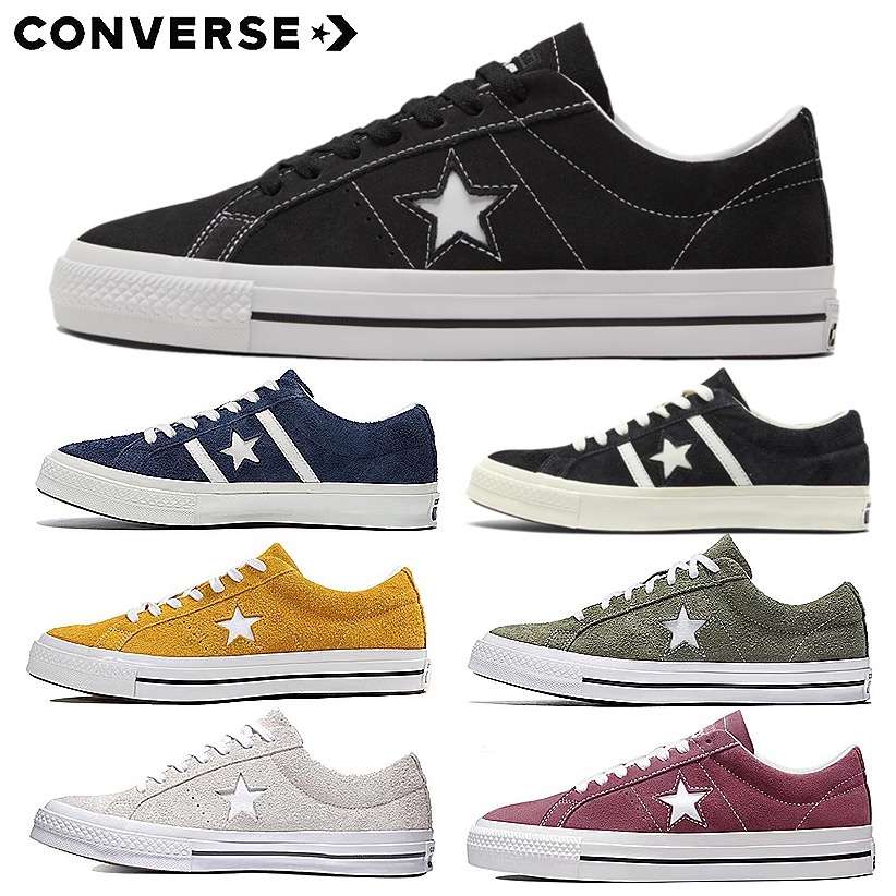 converse-one-star-pro-หนังนิ่มสีดำคลาสสิกวินเทจรองเท้าผ้าใบลำลองสำหรับผู้ชายและผู้หญิง