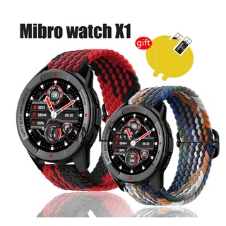 Xiaomi Mibro watch X1 สายไนล่อน นิ่ม สายนาฬิกาข้อมือ ผู้หญิง ผู้ชาย สมาร์ทวอทช์ เข็มขัด ฟิล์มกันรอยหน้าจอ