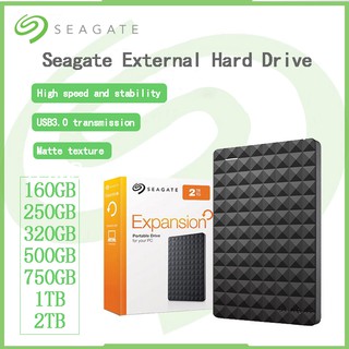 【Seagate】ขยายฮาร์ดไดรฟ์ภายนอกแบบพกพา 2TB 1TB 750GB 500GB 320GB 160GB 120GB USB3.0 HDD ภายนอก 2.5" รองรับรูปแบบ ExFAT, NTFS