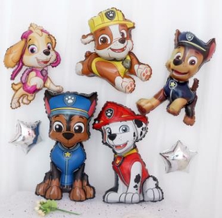 3D Paw Patrol dog air Ballons Wall Stickers Happy Birthday Decoration For Kids Toys Balloon DIY Boys Girls Creative Gifts