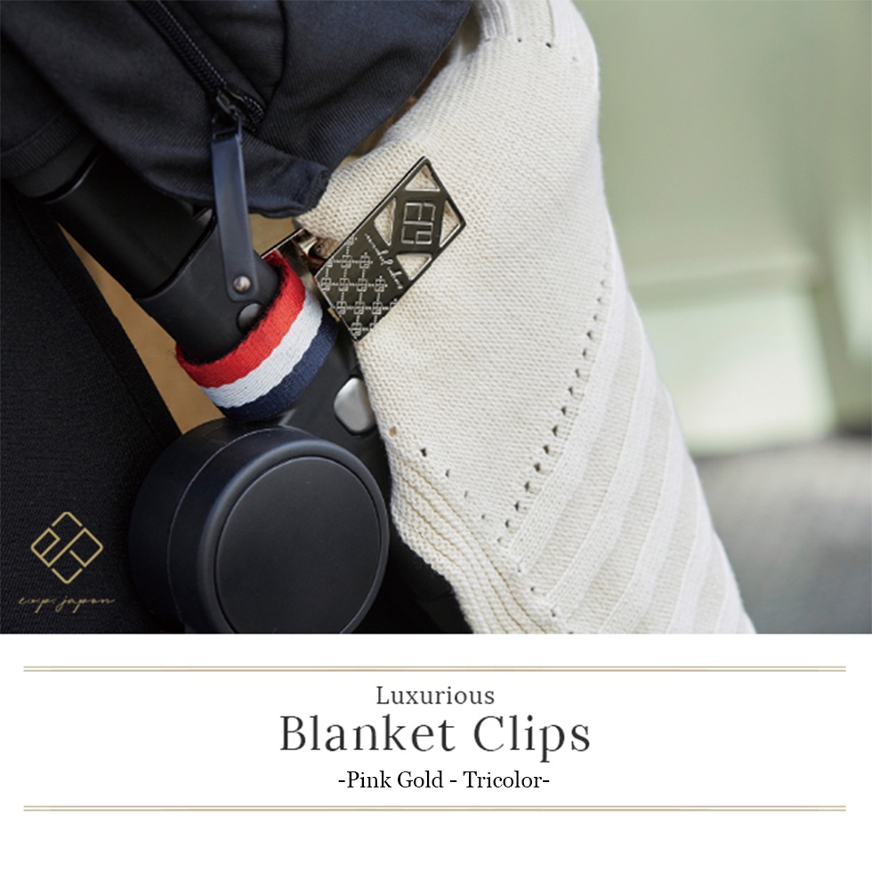 ที่หนีบผ้าห่มสำหรับรถเข็น-คาร์ซีส-luxurious-blanket-clips-pinkgold-pu-black