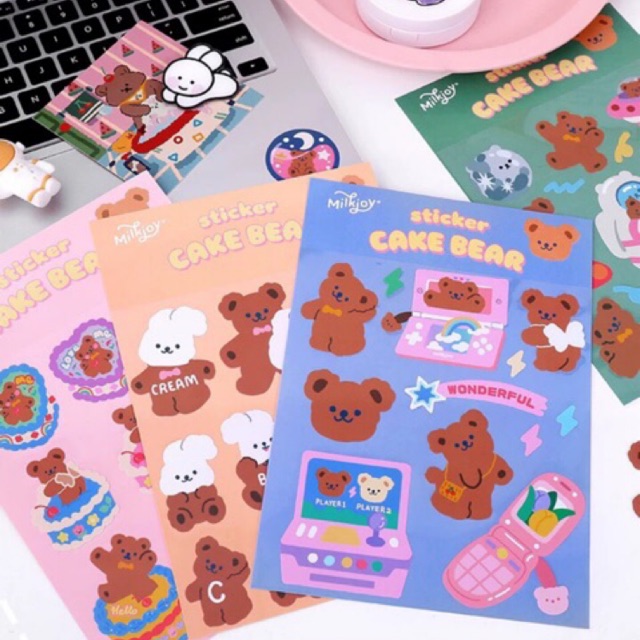 สติ๊กเกอร์ตกแต่ง Decoration Sticker “Milkjoy” Korea | Shopee Thailand