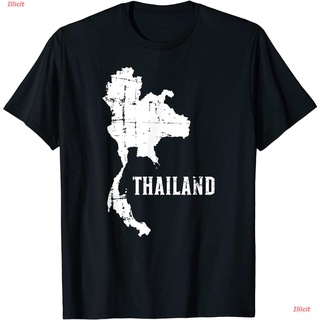 เสื้อยืดสีดำอินเทรนด์เสื้อยืดกีฬา Thailand Map T-Shirt Mens Womens T-shirtsS M L   XL  XXL