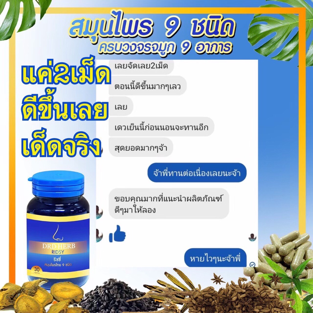 ภาพสินค้าDRDHERB ดีอาร์ดีเฮิร์บ ภูมิแพ้ ไซนัส หอบหืด สมุนไพร 9 ชนิด ช่วยเรื่องภูมิแพ้ หอบหืด ริดสีดวงจมูก ปัญหาจมูก 100% จากร้าน kids.family บน Shopee ภาพที่ 4