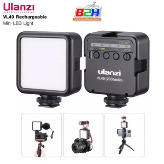ULANZI VL49 Mini LED Video Light ไฟ LED ขนาดพกพา มาพร้อมแบตเตอรี่ในตัว ขนาด 2000 mAh