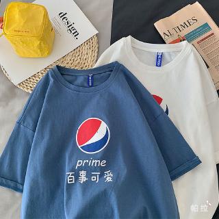 Pala {เสื้อยืดลําลอง แขนสั้น คอกลม พิมพ์ลาย Pepsi น่ารัก สไตล์ฮ่องกง แนวสตรีท เข้ากับทุกการแต่งกาย สําหรับผู้ชาย ผู้หญิง