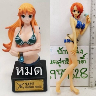 (แท้/มือ2ไม่มีฐาน) Bandai One Piece the new world Appendix Statue Bust 03 Figure Nami,DX Girls Snap Collection2 Swimsuit