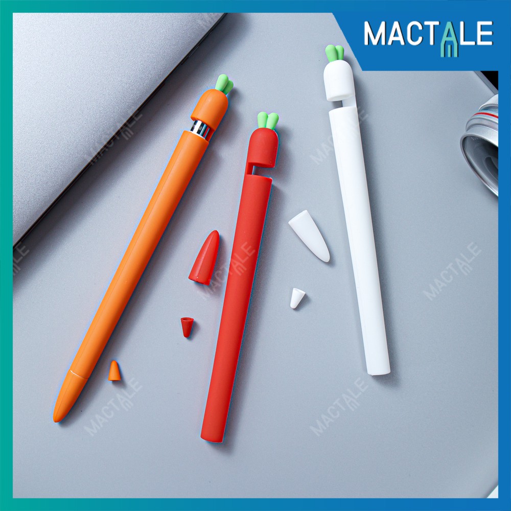 mactale-ปลอกปากกา-ไ-อ-แ-พ-ด-ซิลิโคน-แท๊บเล๊ต-pencil-case-รุ่น-1-2-stylus-แครอท-จุก-เคสเก็บปากกา-เคสซิลิโคน-สไตลัส-cap