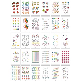 ภาพขนาดย่อของภาพหน้าปกสินค้าสติกเกอร์รอยสัก ชั่วคราว หลากสี กันน้ำ 30 ชิ้น จากร้าน trendycollection.th บน Shopee ภาพที่ 8