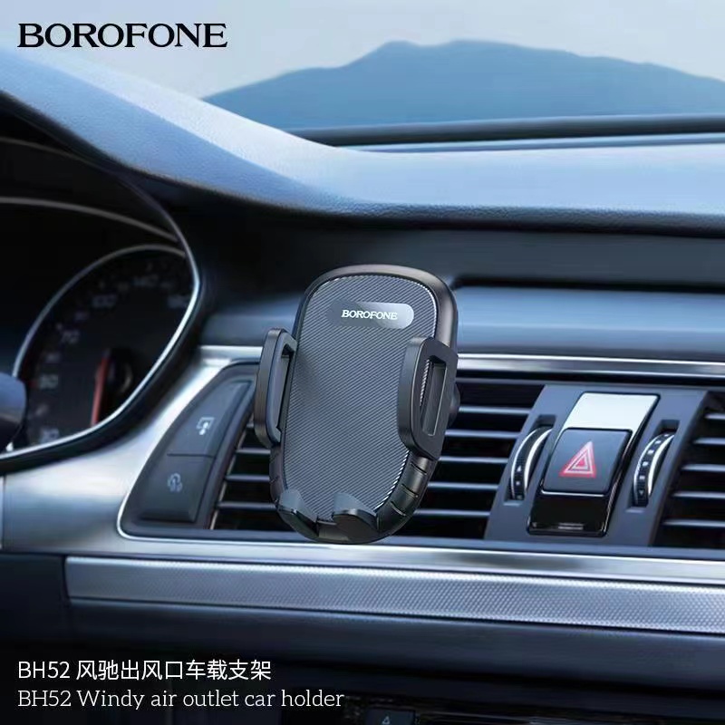 borofone-bh52-air-outlet-type-car-bracket-black-ขาตั้งหนีบช่องแอร์-ที่ยึดโทรศัพท์ติดช่องแอร์-พร้อมส่ง