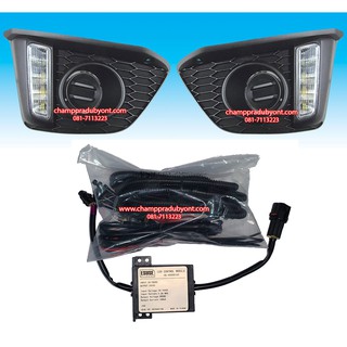 (ESUSE) เดย์ไลท์ Daylight HONDA JAZZ GK แจ๊ส 2014 2015 2016 (V.2) DRL daytime running light ฝาครอบไฟตัดหมอก มีเดย์ไลท์