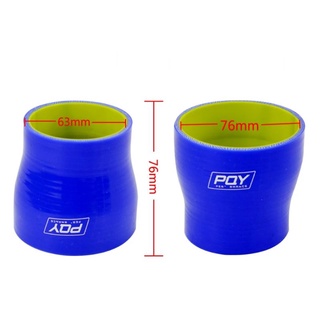 PQY - Blue&amp;yellow 2.48"-3" 63mm-76mm Silicone Hose Straight Reducer Joiner Coupling PQY-SH250300-QY ท่อซิลิโคน
