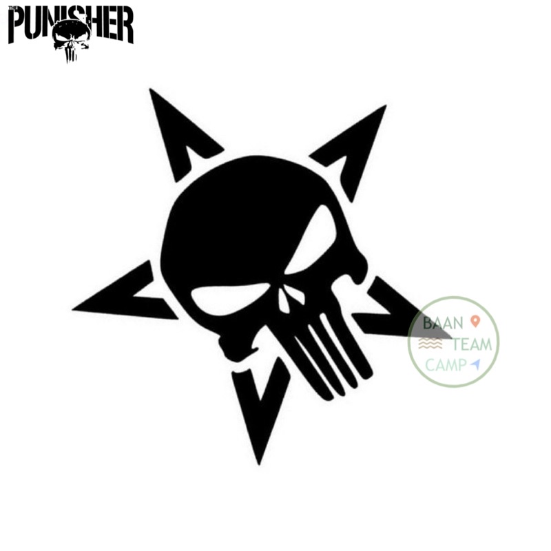 สติ๊กเกอร์-punisher-พันนิชเชอร์-ดุดัน-แต่งรถ-หัวกระโหลก-หัวกะโหลก-สติ้กเกอร์-ตำรวจ-ทหาร-army-กองทัพ-มาร์เวล-กะโหลก-มาเวล