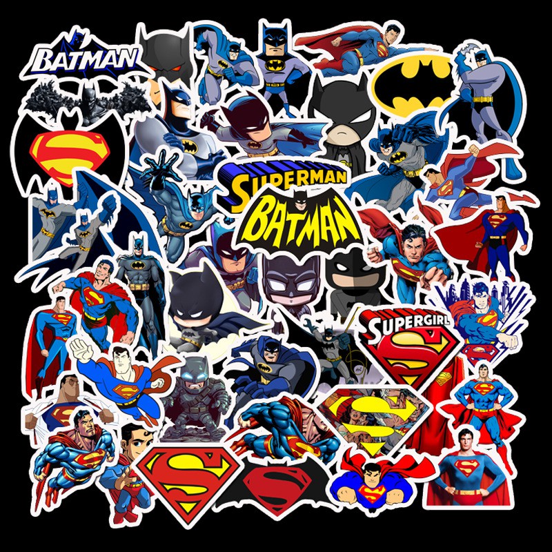 สติ๊กเกอร์-batman-diy-กันน้ําสําหรับติดตกแต่งกระเป๋าเดินทาง-45-ชิ้น