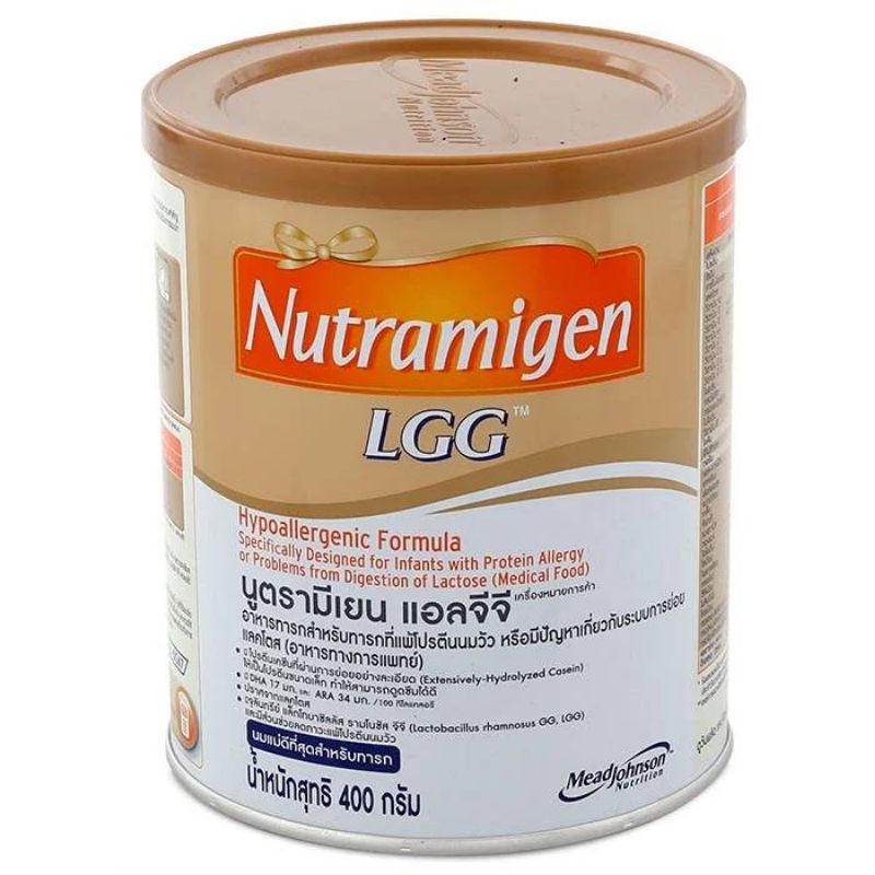 รูปภาพของNutramigen LGG นูตรามีเยน เอลจีจี นมผงสำหรับเด็กแพ้โปรตีนนมวัว 400 กรัมลองเช็คราคา