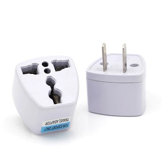 หัวแปลงปลั๊ก US แบบ 2 ขาเป็นเต้ารับ Universal ทนกระแส 10A 250 US to Universal plug Adapter Converter AC Power Socket