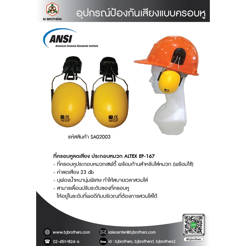 ที่ครอบหูลดเสียง-ประกอบหมวกเซฟตี้-altex-ep-167-ปรับได้-ราคาถูก-คุณภาพสูง-มีราคาส่ง-รง