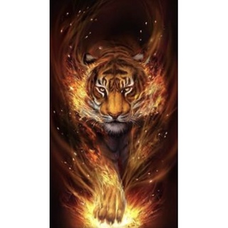 ภาพมงคล รูปภาพเสือ พญาเสือขาว Tiger ขนาด A3 12 x 18 นิ้ว ไม่มีกรอบ  A4 8 x 12 นิ้ว มีกรอบ และ A5 5 × 7พร้อมกรอบ สำหรับ