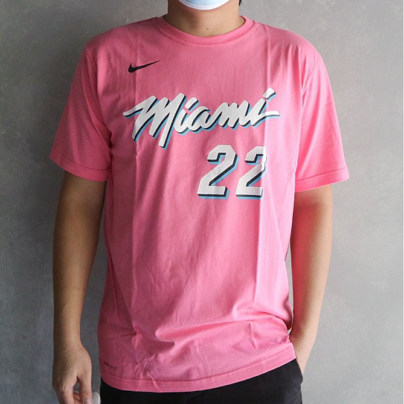 เสื้อยืดพิมพ์ลายแฟชั่นเสื้อยืดกีฬาบาสเก็ตบอล-nike-nba-gametime-miami-heats-22-butler