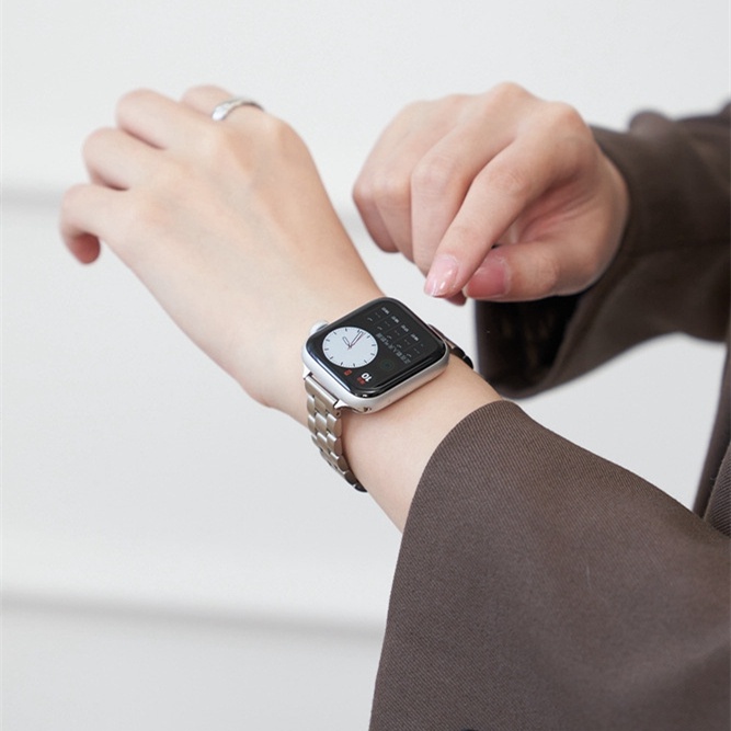 ภาพสินค้าสายนาฬิกาข้อมือ สเตนเลส โลหะ สําหรับ Iwatch Series 7 SE 6 5 4 3 2 Compatible With สายนาฬิกา Apple 41 มม. 45 มม. 40 มม. 44 มม. จากร้าน shines.th บน Shopee ภาพที่ 3