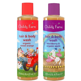 [แพ็คคู่]ชายด์ ฟาร์ม สบู่อาบน้ำและสระผมกลิ่นส้ม และ แอปเปิ้ล (Childs Farm Hair &amp; Body Wash,Orange &amp; Blackberry&amp;apple)