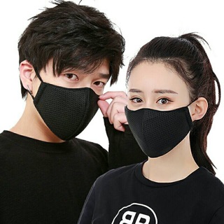 แมสเกาหลี แมสสีดำ หน้ากากสีดำ หน้ากากผ้าสีดำ  ผ้าปิดจมูก