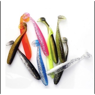 *1-2 วัน (ส่งไว ราคาส่ง)*10 ชิ้น Fishing Soft Lures*เหยื่อตกปลาพลาสติกอ่อน*T-หางด้วงหนอน* 14 สี 3 ขนาดให้เลือก【ARIES168】