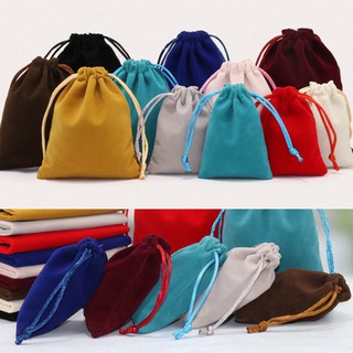 ถุงหูรูดกำมะหยี่ (ใบละ3.8฿)(1แพ็ค/10ใบ) ถุงผ้าหูรูด กระเป๋าผ้าหูรูด ถุงผ้ากำมะหยี่ ใส่เครื่องประดับ ของชำร่วยราคาถูก ส่ง