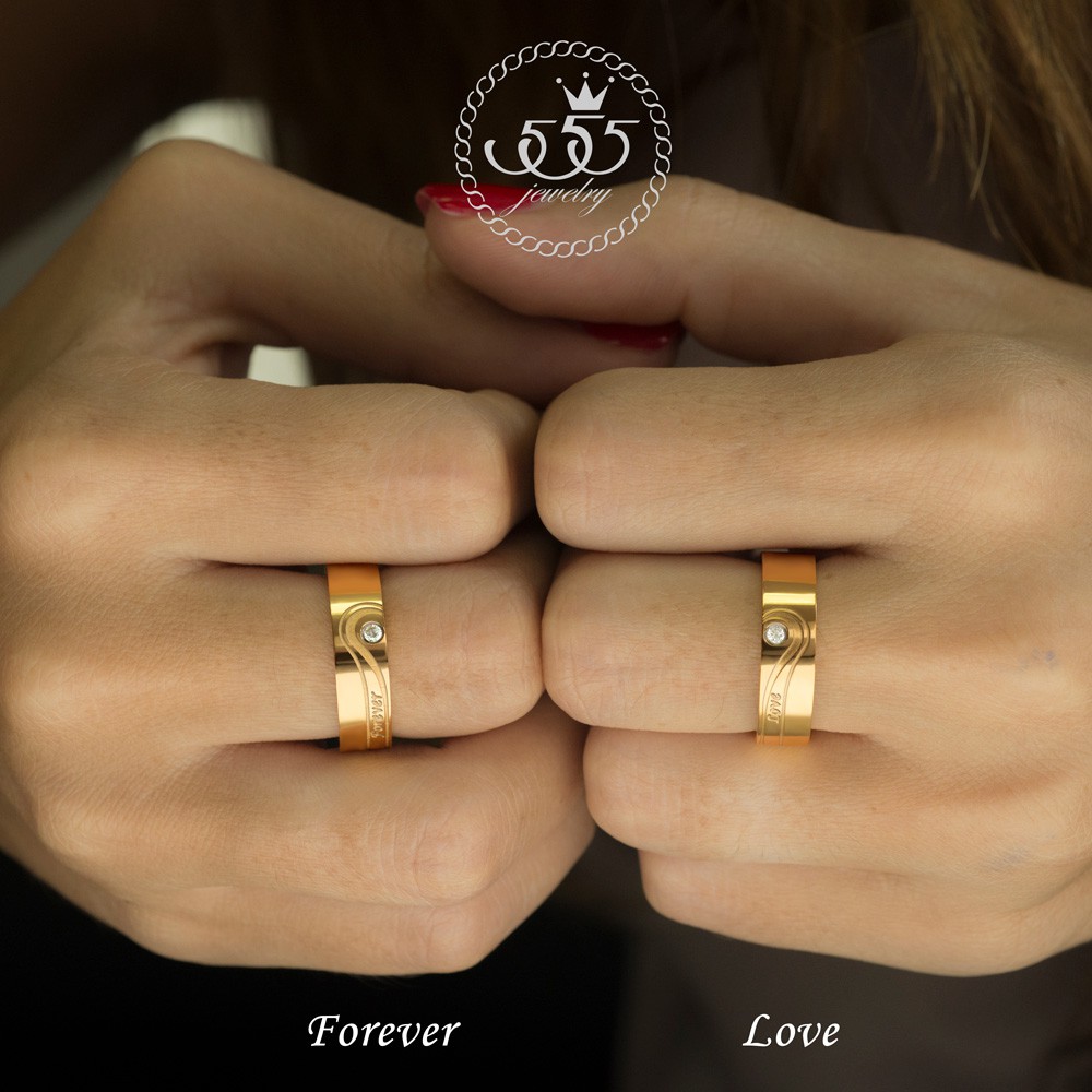 555jewelry-แหวนสแตนเลส-ลายสวย-สลักคำว่า-love-ตกแต่งเพชร-cz-ดีไซน์แหวนคู่-รุ่น-555-r077-แหวนผู้หญิง-แหวนสวยๆ-rb15