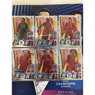 2020-21 Topps Chrome Match Attax UEFA Champions League Europa League Soccer Liverpool