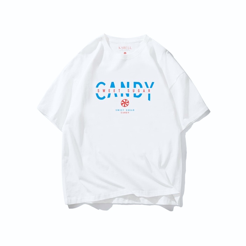 hot-sale-kabell-เสื้อยืด-oversize-ลาย-candy-สีขาว