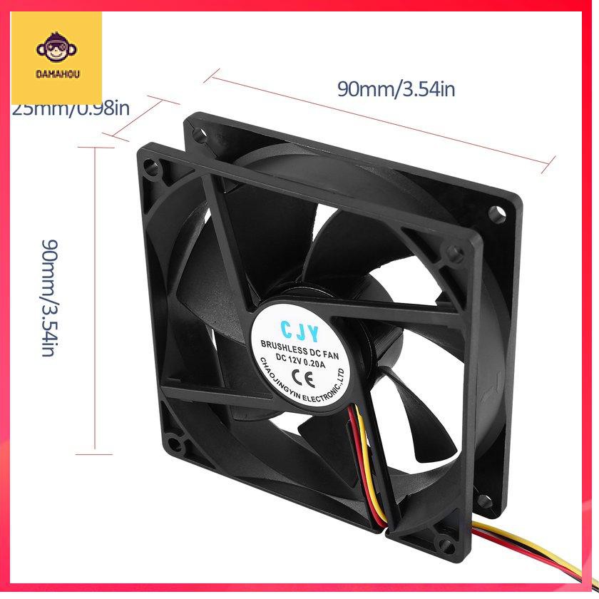 ภาพสินค้ามีสินค้า 12V 3-Pin 9cm 90 x 25mm 90mm CPU Heat Sinks Cooler Fan พัดลมระบายความร้อน DC 65 CFM จากร้าน aatop.th บน Shopee ภาพที่ 4