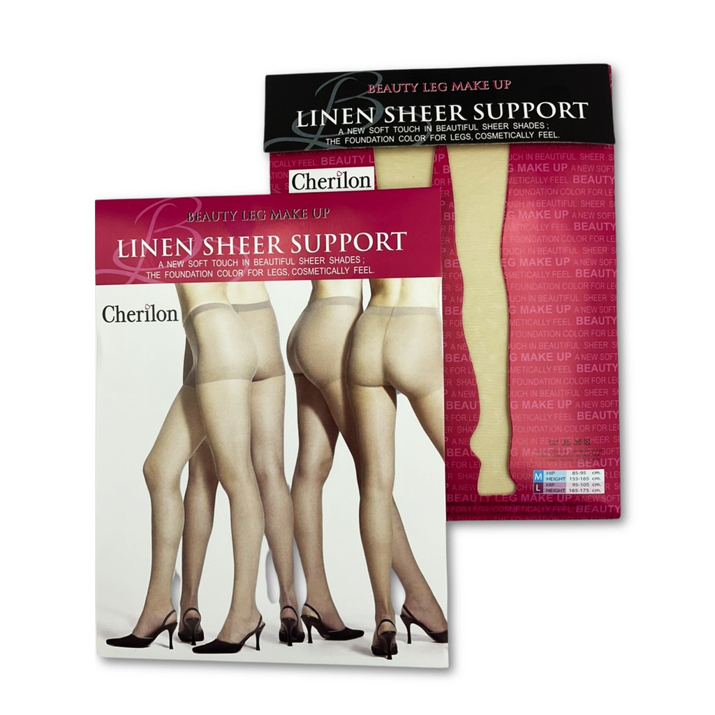 ภาพหน้าปกสินค้าCherilon เชอรีล่อน ถุงน่อง ถุงน่องขาเนียน เนื้อลินินเชียร์ซัพพอร์ต รุ่น Beauty Legs Make Up บางใส กระชับ 14 สี NSA-CLLS
