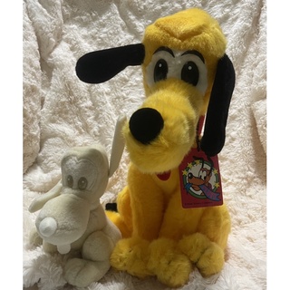 ตุ๊กตาพลูโต ท่านั่ง ขนวินเทจป้ายห้อย และพลูโตสีแปลก น่ารักมาก Pluto Disney