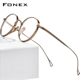 Fonex Ultralight Pure แว่นตากรอบไทเทเนียม 2021 สไตล์วินเทจสําหรับผู้ชายและผู้หญิง
