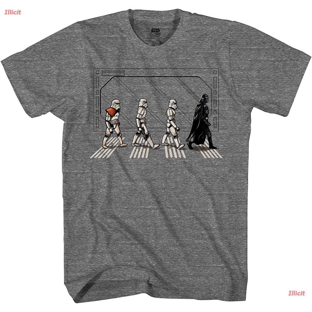 ขายดี-illicit-เสื้อยืดกีฬา-star-wars-death-star-road-stormtrooper-crossing-mens-t-shirt-short-sleeve-t-shirts