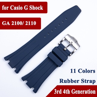 สายนาฬิกาข้อมือยางซิลิโคน กันน้ํา พร้อมหัวเข็มขัด สําหรับ Casio GA 2100 GA2110 Mod 3rd 4th Generation 27 มม.