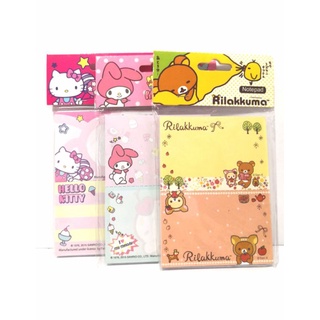 กระดาษโน้ตลายลิขสิทธิ์แท้จาก Sanrio และ San-X สีสวยสดใสดีไซน์น่ารัก