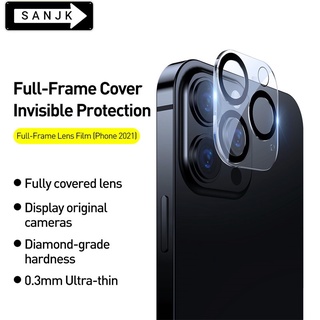 ตัวป้องกันเลนส์กล้องสำหรับ iPhone 11 12 13 mini pro max ฟิล์มเลนส์ฟูลเฟรมโปร่งใสเคสป้องกันกระจกกล้อง